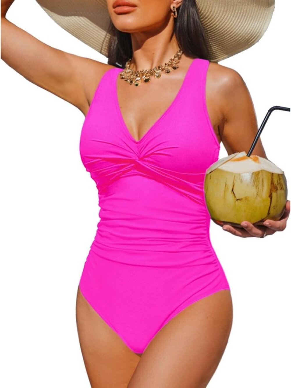Tummy Control One Piece Swimsuit for Women | Push Up Full Coverage Bathing Suit